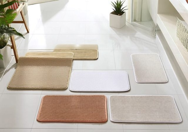 Best Bathroom Rugs Without Rubber Backing [cy]: 6 Allergy-Free Options - RosenberryRooms