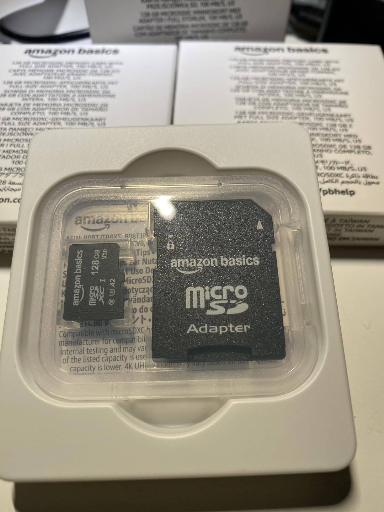 Amazon Basics 128GB microSDXC Memory Card with Full Size Adapter, A2, U3, Read Speed up to 100 MB/s customer photo 2
