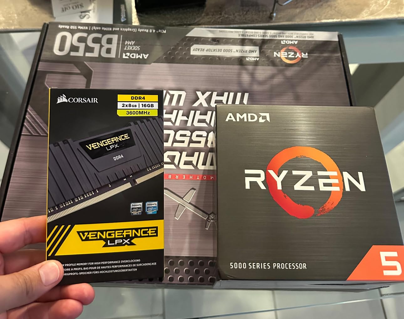 AMD Ryzen 5 5500 6-Core, 12-Thread Unlocked Desktop Processor with Wraith Stealth Cooler customer photo 1