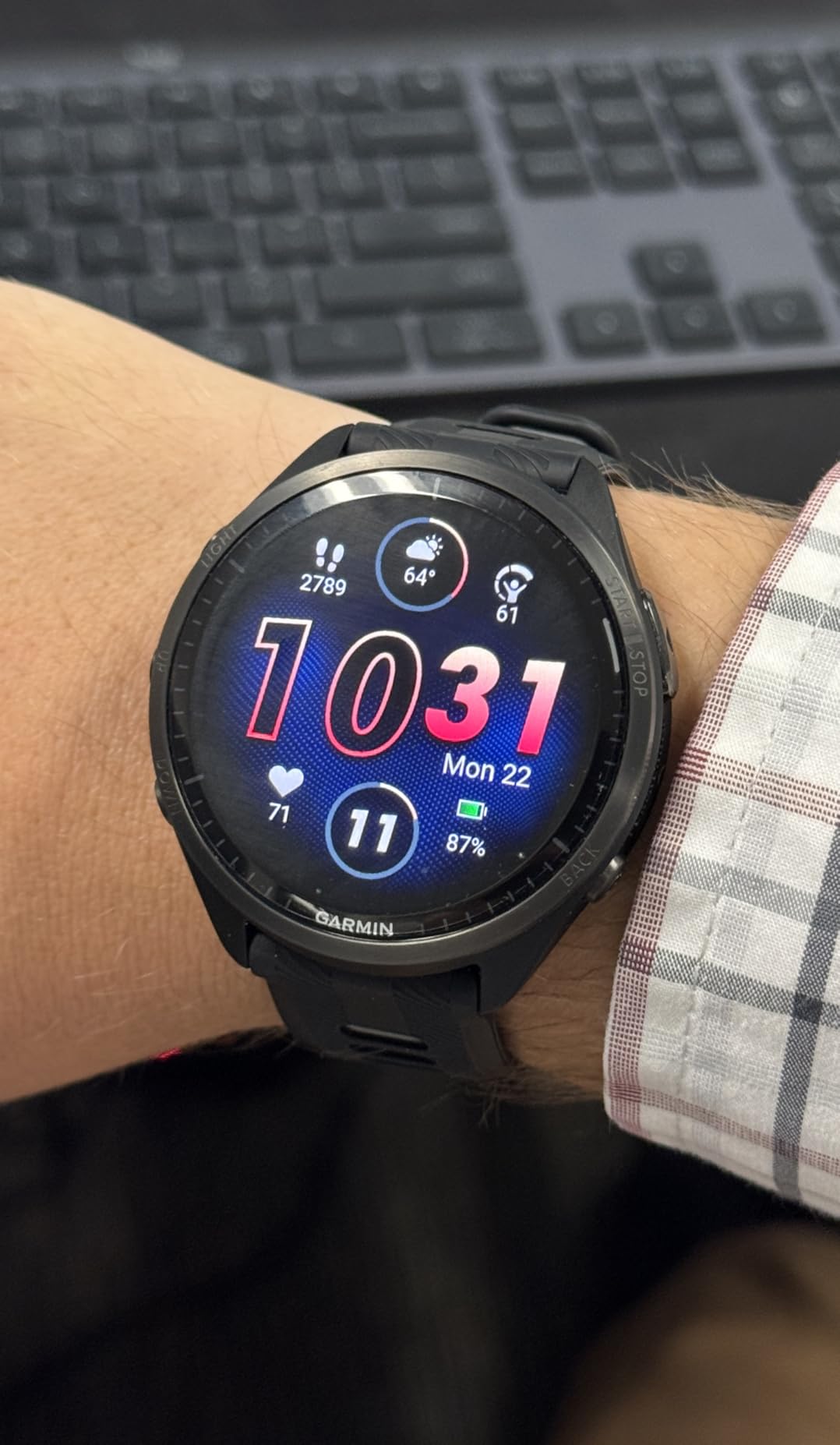 Forerunner 965 Running Smartwatch, Colorful AMOLED Display, Training Metrics and Recovery Insights, Black and Powder Gray, 010-02809-00 customer photo 1