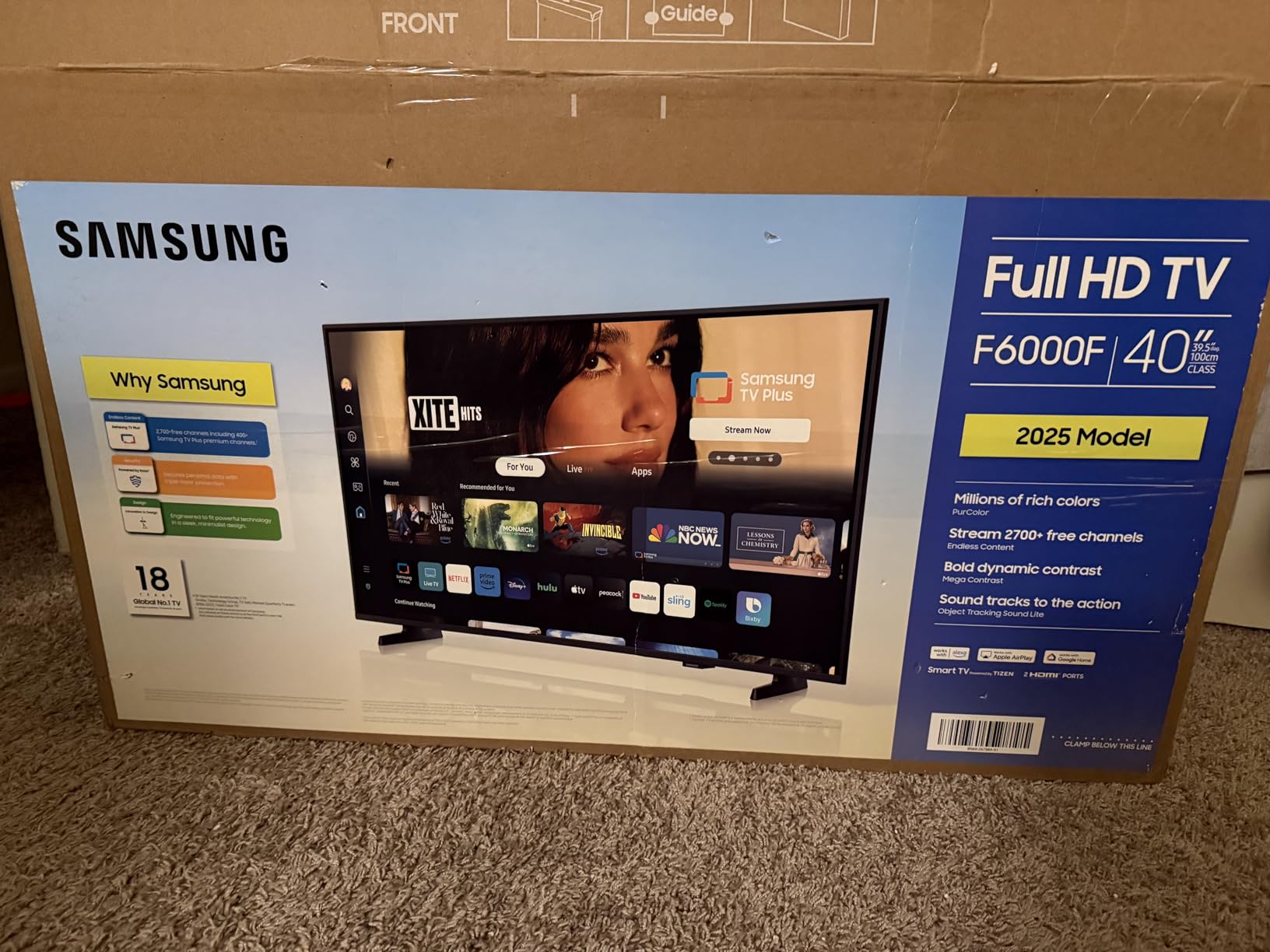 Samsung 40-Inch Class Full HD F6000 Smart TV (2025 Model) HDR, Object Tracking Sound Lite, Knox Security, One UI Tizen, Smart TV customer photo 1