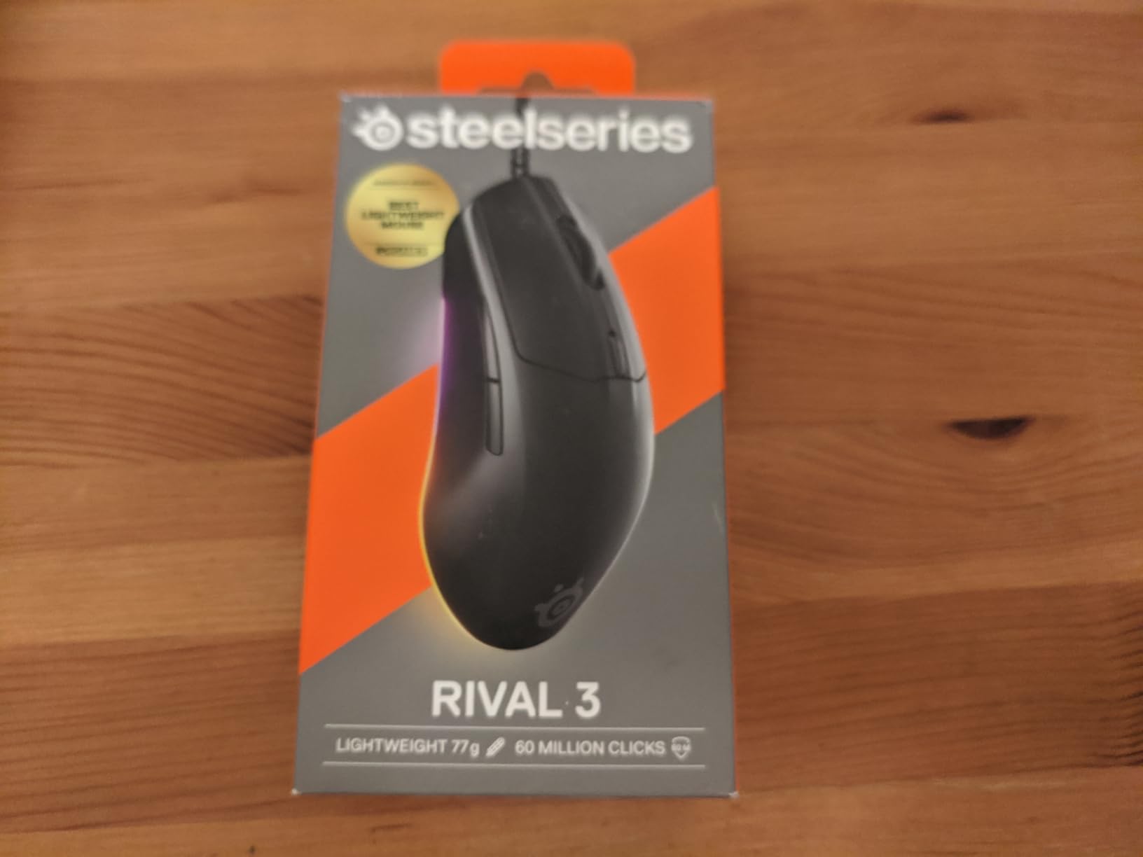 SteelSeries Rival 3 Gen 2 Gaming Mouse - 8500 DPI TrueMove Core Optical Sensor - 60 Million Click Durability - Low Latency - 77g Lightweight - 100% PTFE Feet - RGB - Black customer photo 1