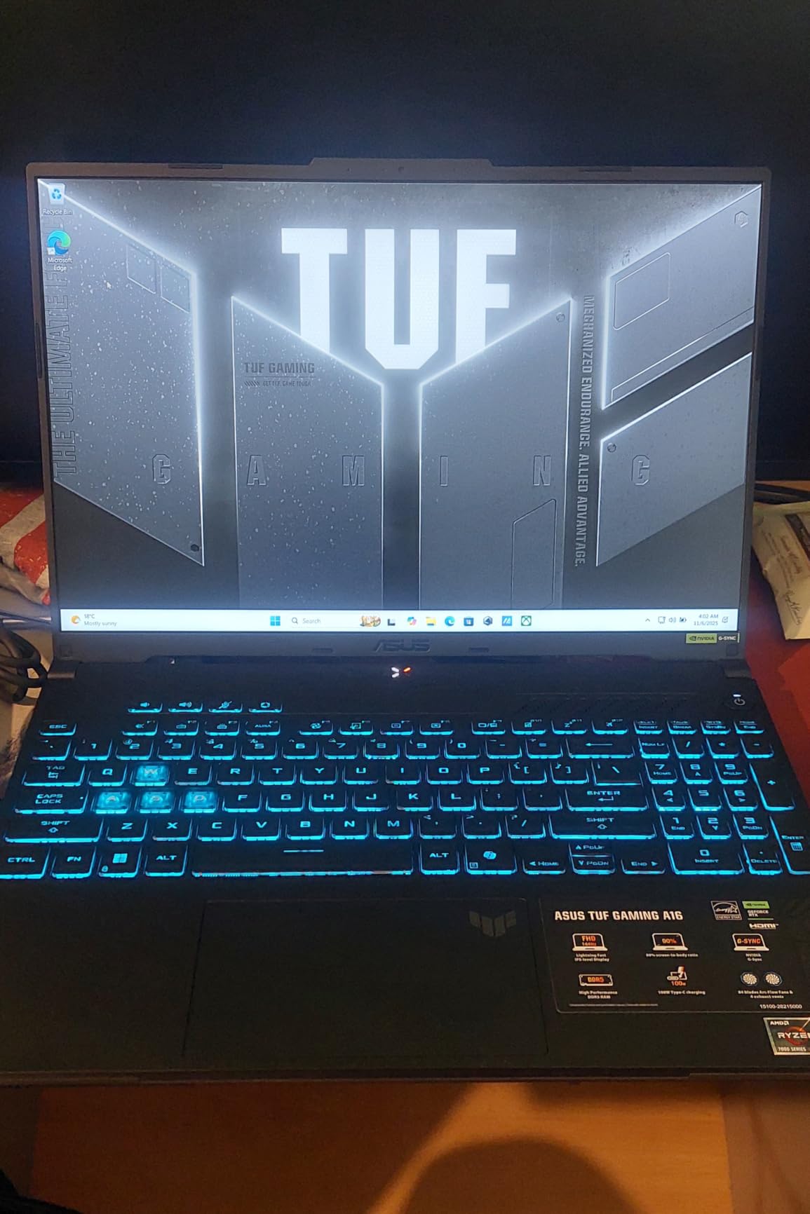 ASUS TUF Gaming A16 Laptop: AMD Ryzen 7 7445HS, 16