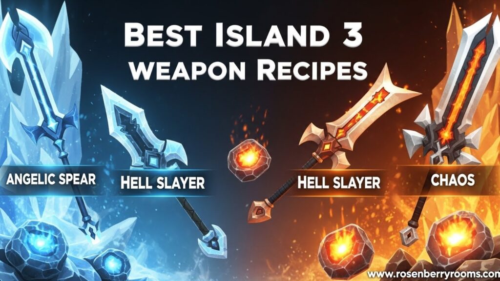 Island 3 Weapon Recipes