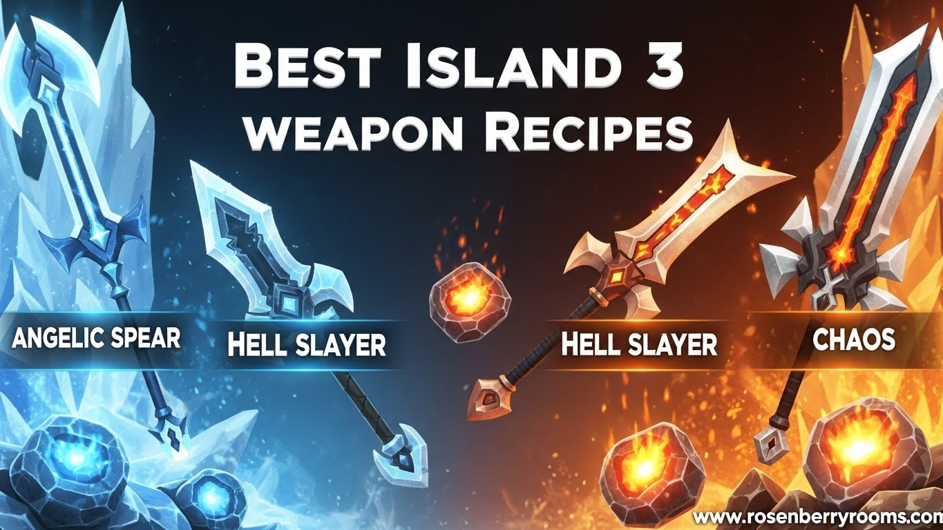 Island 3 Weapon Recipes