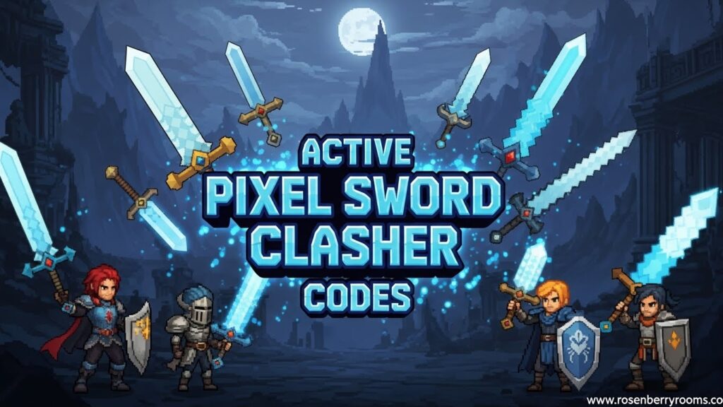 The current image has no alternative text. The file name is: Pixel-Sword-Clasher-Codes.jpeg