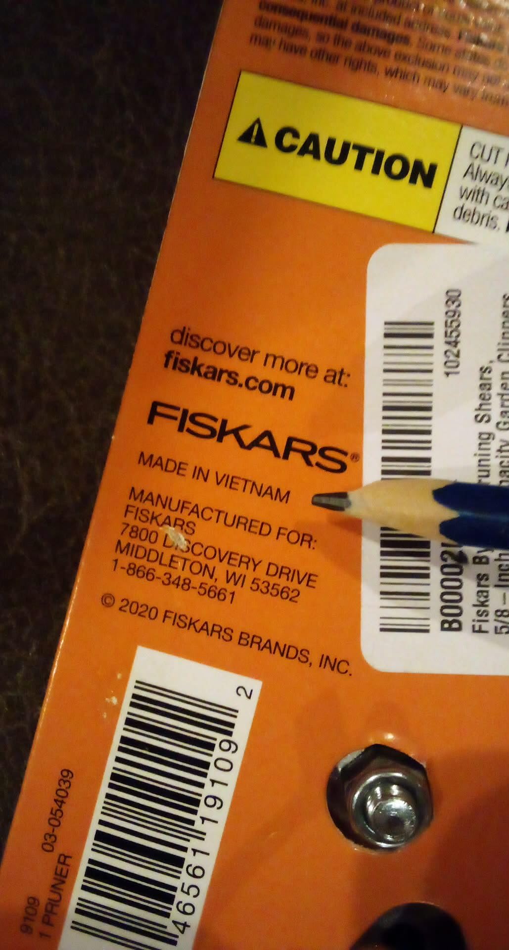Fiskars Bypass Pruning Shears, 5/8