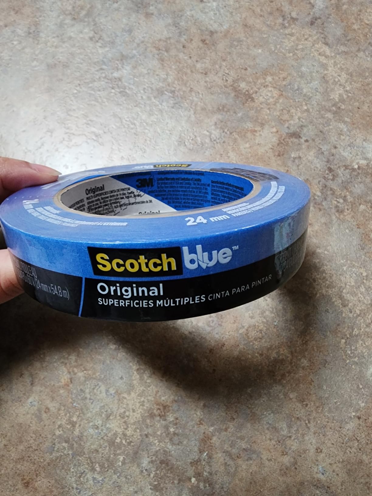 ScotchBlue Original Multi-Surface Painters Tape, 1 Inch Wide (0.94 In. x 60 Yds), 1 Roll, Blue Paint Tape Protects Surfaces and Removes Easily, Masking Tape for Indoor and Outdoor Use (2090-24NC) Customer Review ScotchBlue Original Multi-Surface Painters Tape, 1 Inch Wide (0.94 In. x 60 Yds), 1 Roll, Blue Paint Tape Protects Surfaces and Removes Easily, Masking Tape for Indoor and Outdoor Use (2090-24NC) - Customer Photo 1