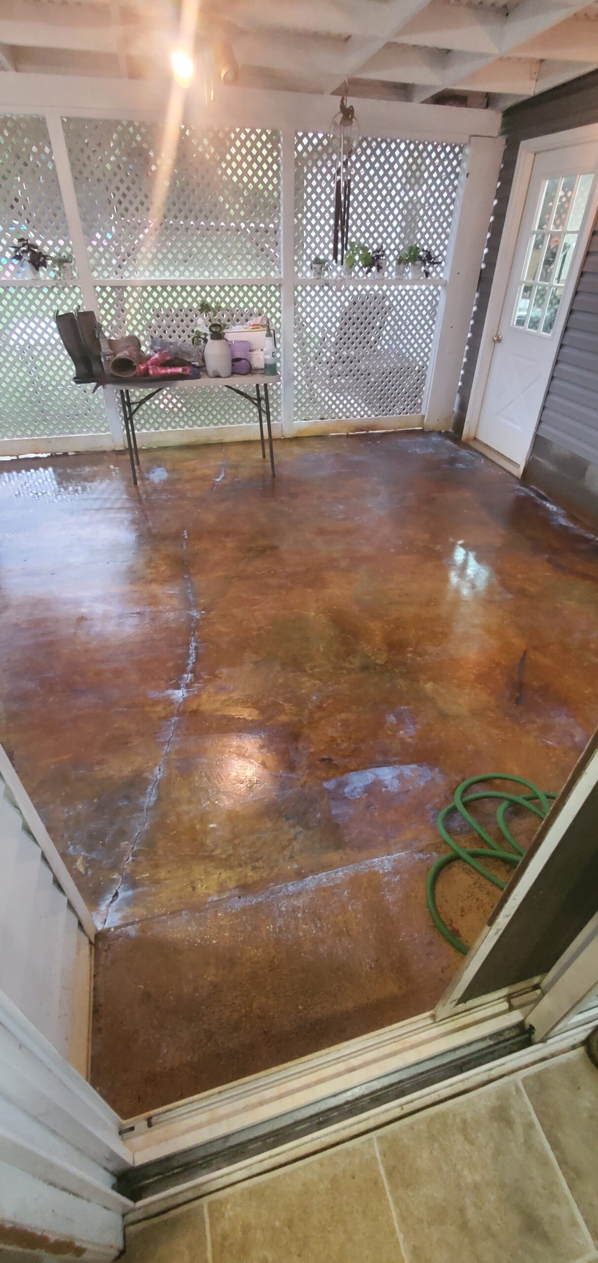 Concrete Acid Stain Semi-Transparent Professional Grade Cement Stain (Western Saddle, 1 Gallon) Customer Review Concrete Acid Stain Semi-Transparent Professional Grade Cement Stain (Western Saddle, 1 Gallon) - Customer Photo 1