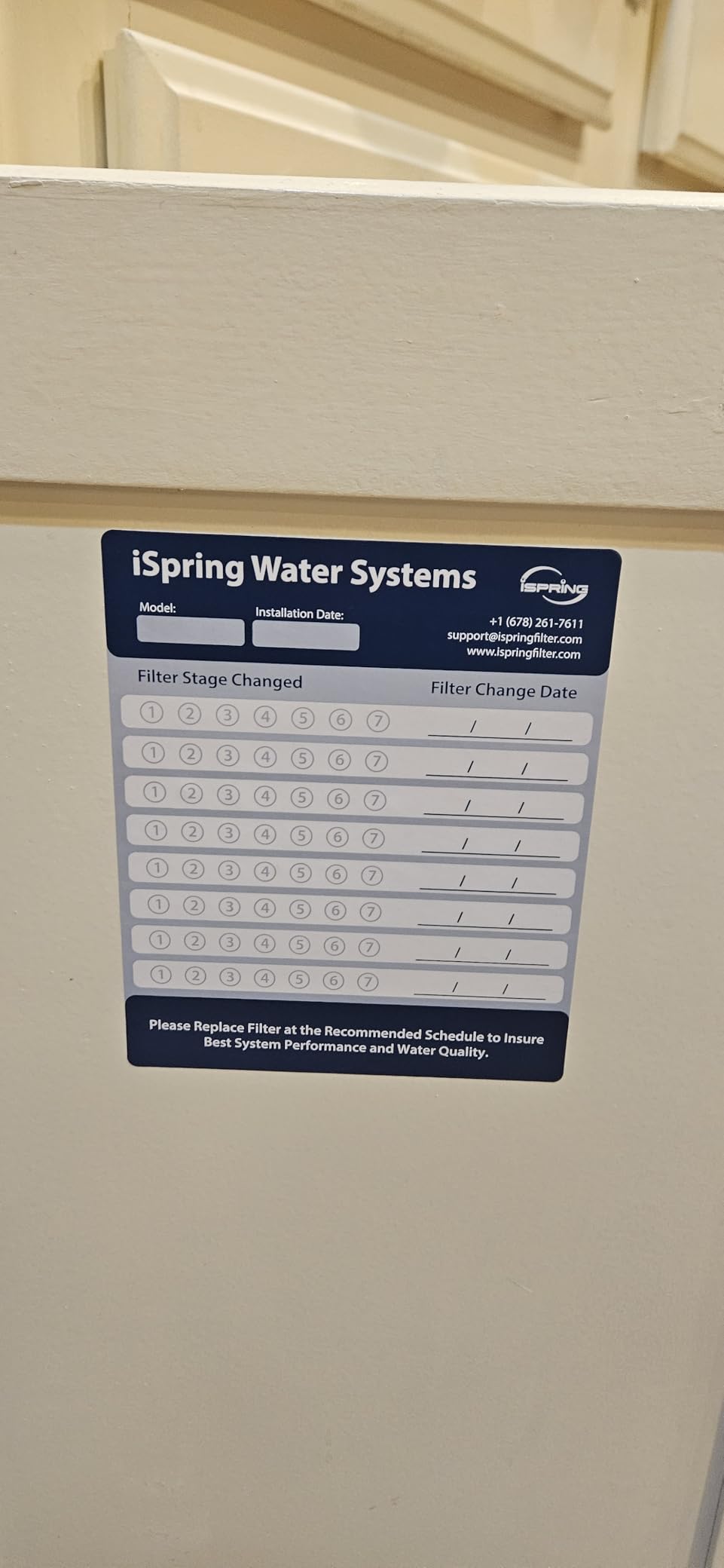 iSpring RCC7, NSF Certified, High Capacity Under Sink 5-Stage Reverse Osmosis Water Filter, RO Drinking System, 75 GPD, Brushed Nickel Faucet, Patented Top-Mounted Faucet Design for Easy Installation - Customer Photo 2
