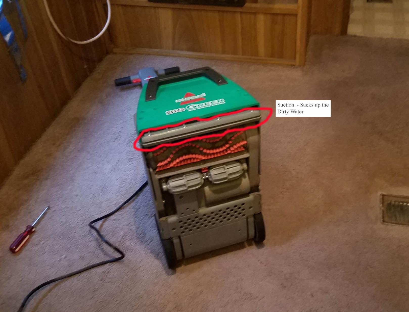 BISSELL Big Green Professional Carpet Cleaner with XL DirtLifter PowerBrush, 9-inch Long Reach Hose, 6-inch Tough Stain Tool, Includes BISSELL PRO MAX Formula with Stain Protect Technology Customer Review BISSELL Big Green Professional Carpet Cleaner with XL DirtLifter PowerBrush, 9-inch Long Reach Hose, 6-inch Tough Stain Tool, Includes BISSELL PRO MAX Formula with Stain Protect Technology - Customer Photo 1