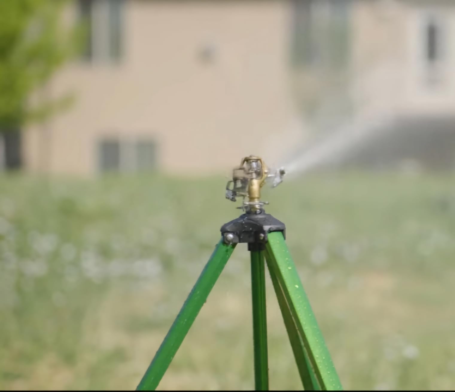 Orbit Tripod Lawn Zinc Impact Sprinkler - 360 Degree Rotating Yard Sprinkler with Adjustable Height - Heavy-Duty Zinc - High-Pressure Nozzle - for Large Lawn Coverage - 56667 customer photo 2