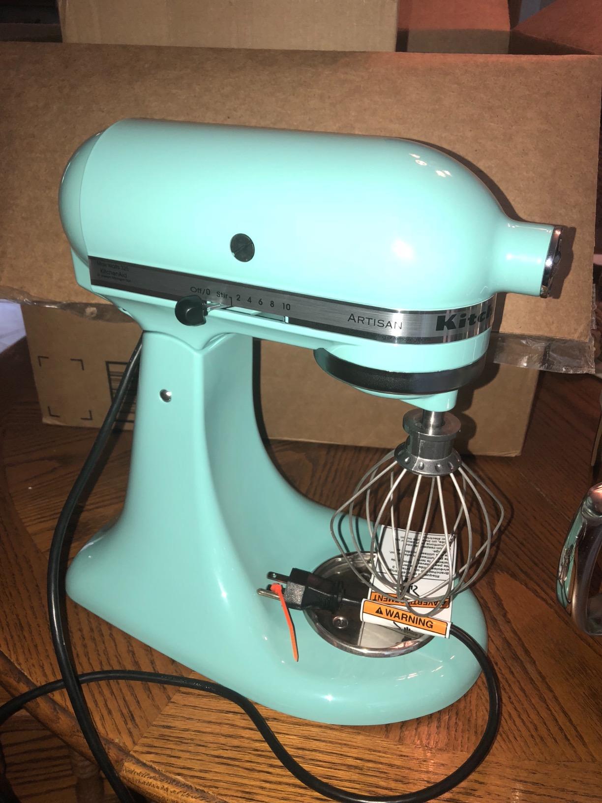 KitchenAid Artisan Series 5 Quart Tilt Head Stand Mixer with Pouring Shield KSM150PS, Aqua Sky Customer Review KitchenAid Artisan Series 5 Quart Tilt Head Stand Mixer with Pouring Shield KSM150PS, Aqua Sky - Customer Photo 4