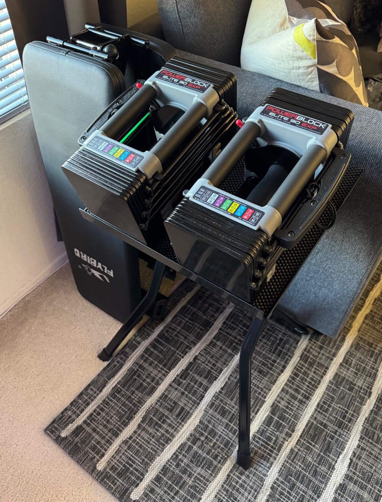 PowerBlock Elite EXP Adjustable Dumbbells, Sold in Pairs, Stage 1, 5-50 lb. Dumbbells, Durable Steel Build, Innovative Workout Equipment, All-in-One Dumbbells, Expandable with Expansion Kits - Customer Photo 2