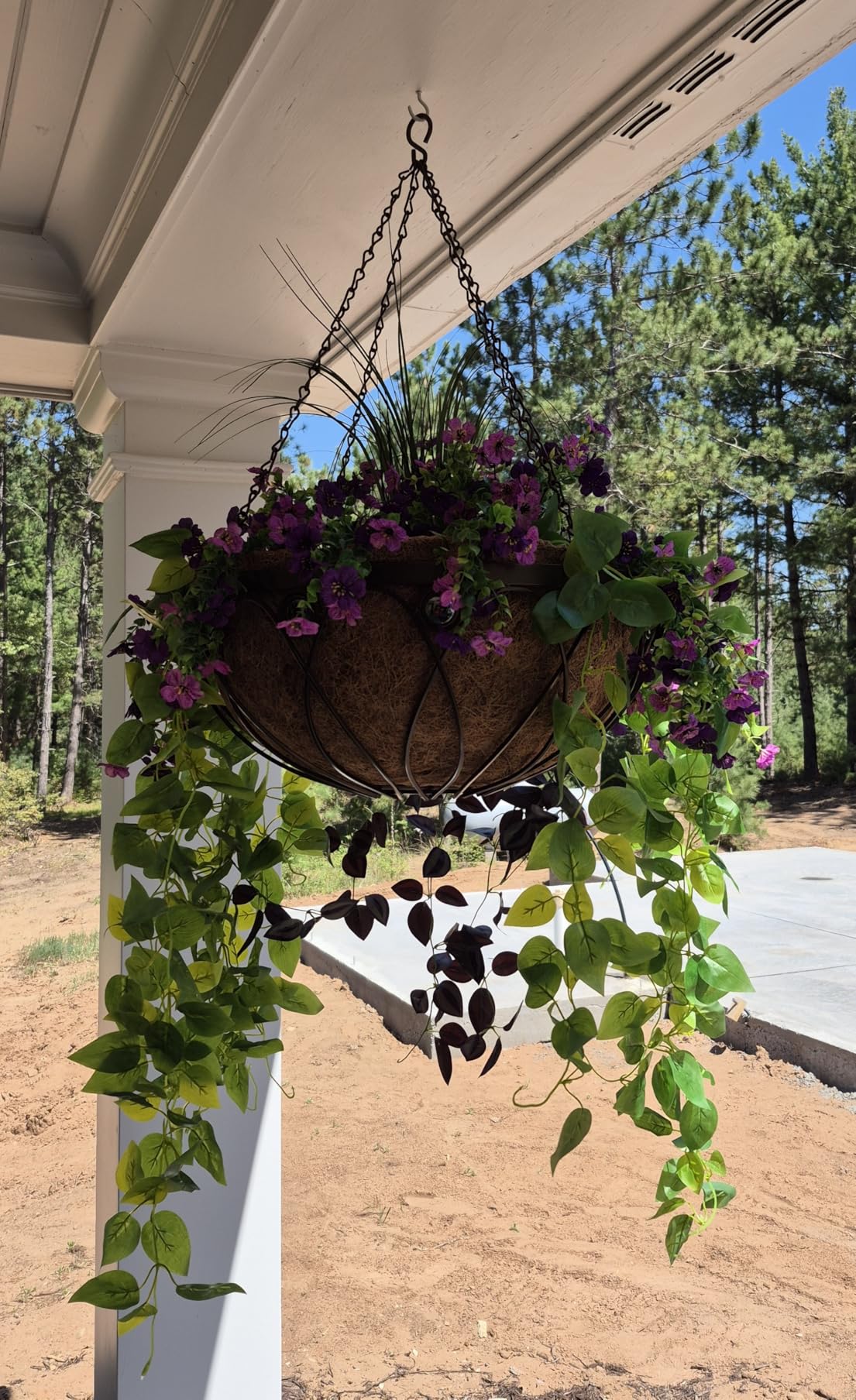 Arcadia Garden Products Emerald Series Round Hanging Basket Planters, 20-Inch Metal Copper Accent CB03 customer photo 2