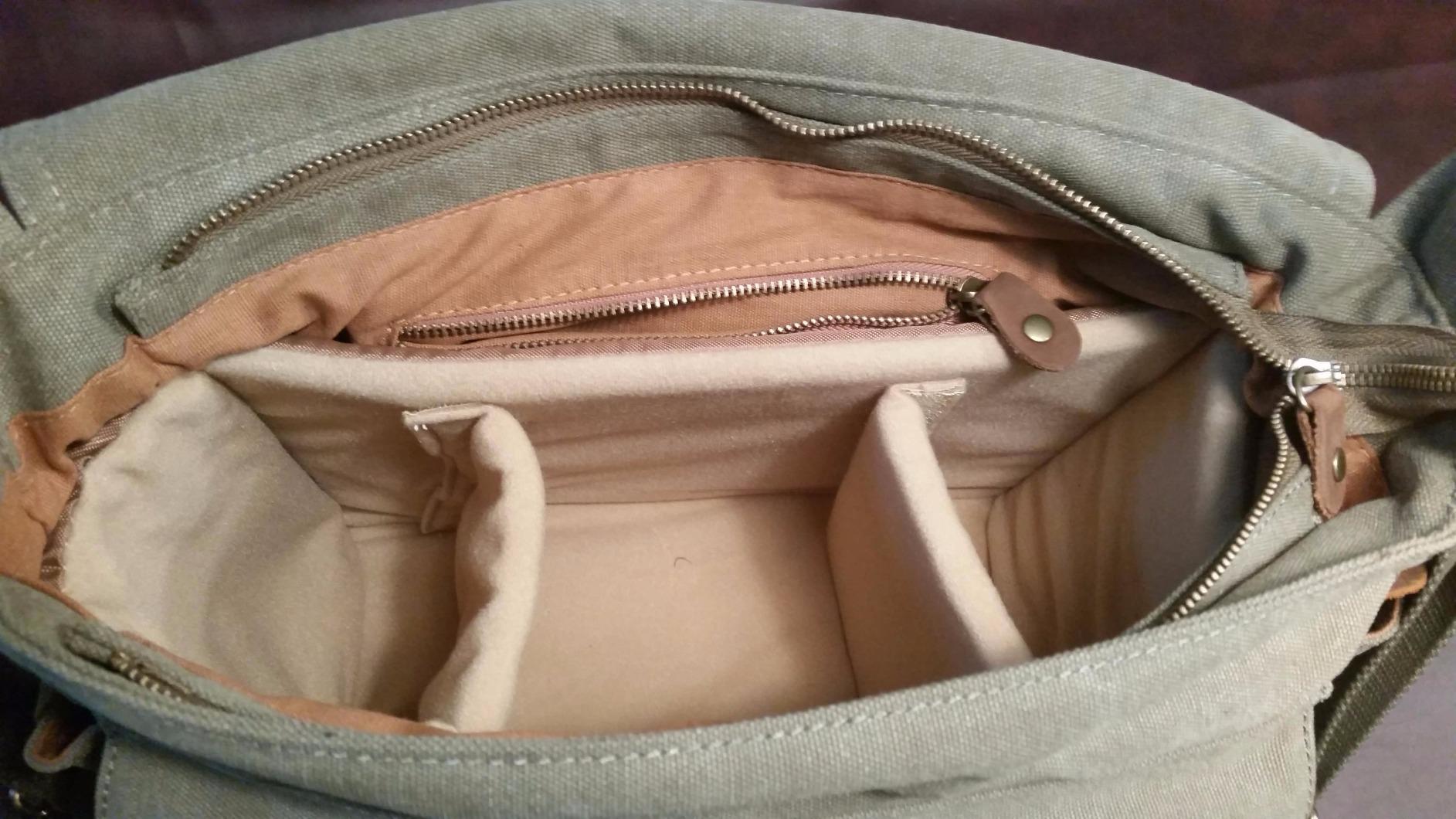 Kattee Leather Canvas Camera Bag Vintage DSLR SLR Messenger Shoulder Bag Customer Review Kattee Leather Canvas Camera Bag Vintage DSLR SLR Messenger Shoulder Bag - Customer Photo 1