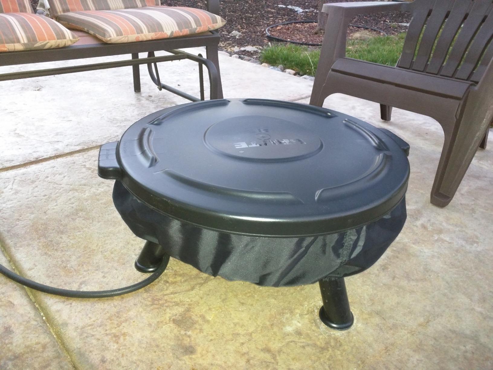 Outland Living Firebowl Smokeless Fire Pit, Round Outdoor Portable Propane Gas Fire Pit with UV and Weather Resistant Durable Cover, 24-Inch Diameter 58,000 BTU, Black, 883 Mega, For Outside Use customer photo 2