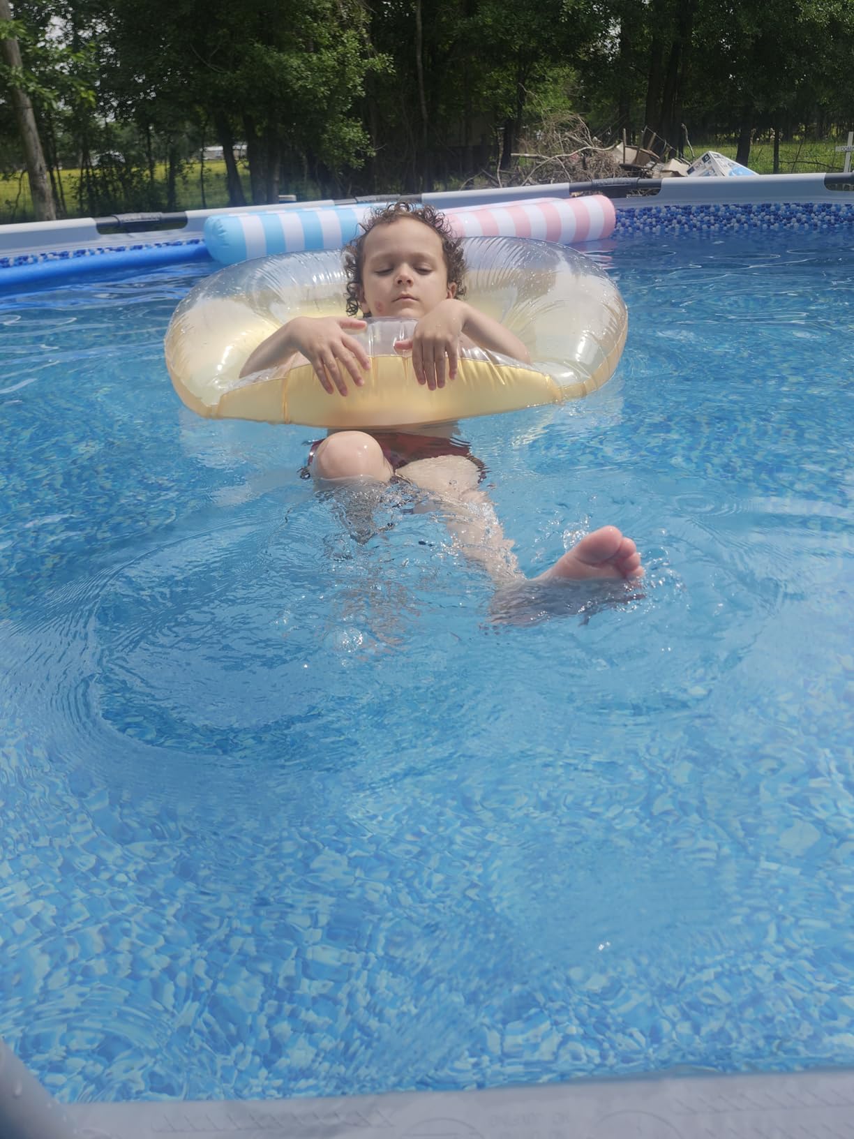 Bestway Steel Pro MAX 15' x 48 Above Ground Swimming Pool, Pool Only, Blue | Round Durable Metal Frame Pool, Outdoor Backyard Water Activity - Includes Puncture-Resistant Liner, No-Tool Setup customer photo 1