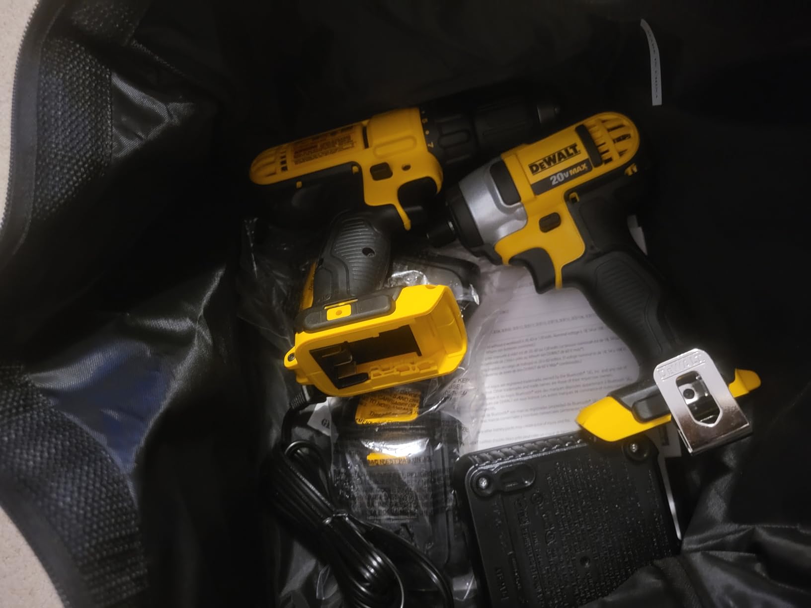 DEWALT 20V MAX Cordless Drill and Impact Driver, Power Tool Combo Kit , Includes 2 Batteries, Charger and Bag (DCK240C2) Customer Review DEWALT 20V MAX Cordless Drill and Impact Driver, Power Tool Combo Kit , Includes 2 Batteries, Charger and Bag (DCK240C2) - Customer Photo 2