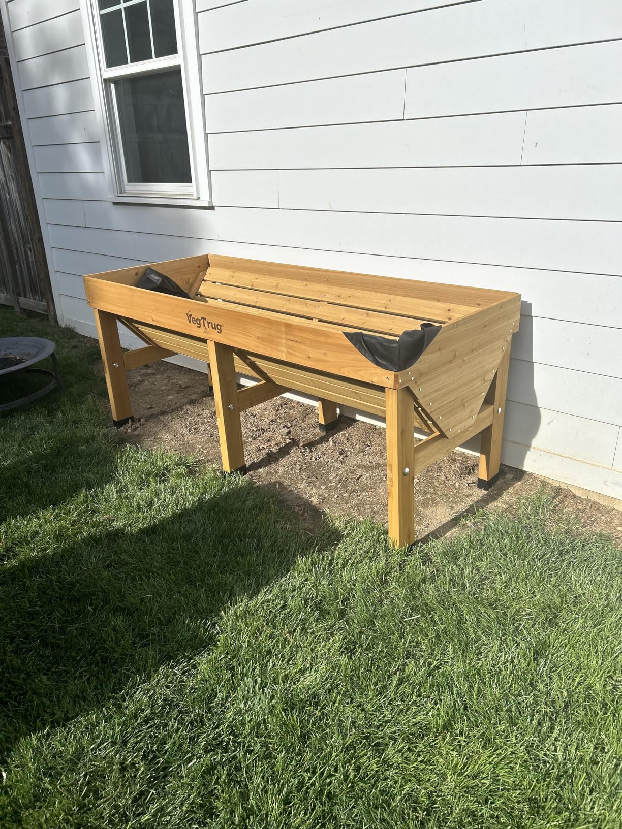 VegTrug Classic Raised Bed, Natural, Medium 1.8m - Cedar Wood V-Shaped Raised Garden Bed for Outdoor Gardening - Ergonomic Design for Balcony, Patio & Small Spaces customer photo 2