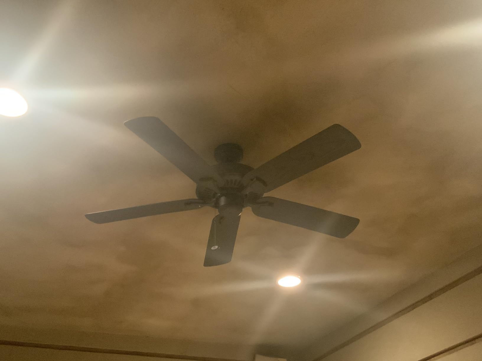 Honeywell Ceiling Fans Belmar 52 Inch Ceiling Fan Without Light, Outdoor Ceiling Fan with Pull Chain, Tri-Mount Traditional 5 Blade Design, ETL Wet Rated, Bronze (50199-01) - Customer Photo 2