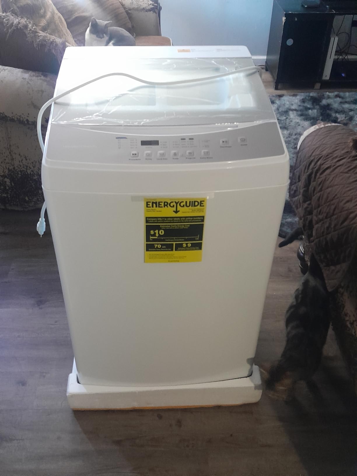 HAMILTON BEACH Portable Washer-LED Digital Display Panel-5 Cycles-Top Loading Design-Low Noise Washing Machine, 2.1 cu ft, White Customer Review HAMILTON BEACH Portable Washer-LED Digital Display Panel-5 Cycles-Top Loading Design-Low Noise Washing Machine, 2.1 cu ft, White - Customer Photo 1