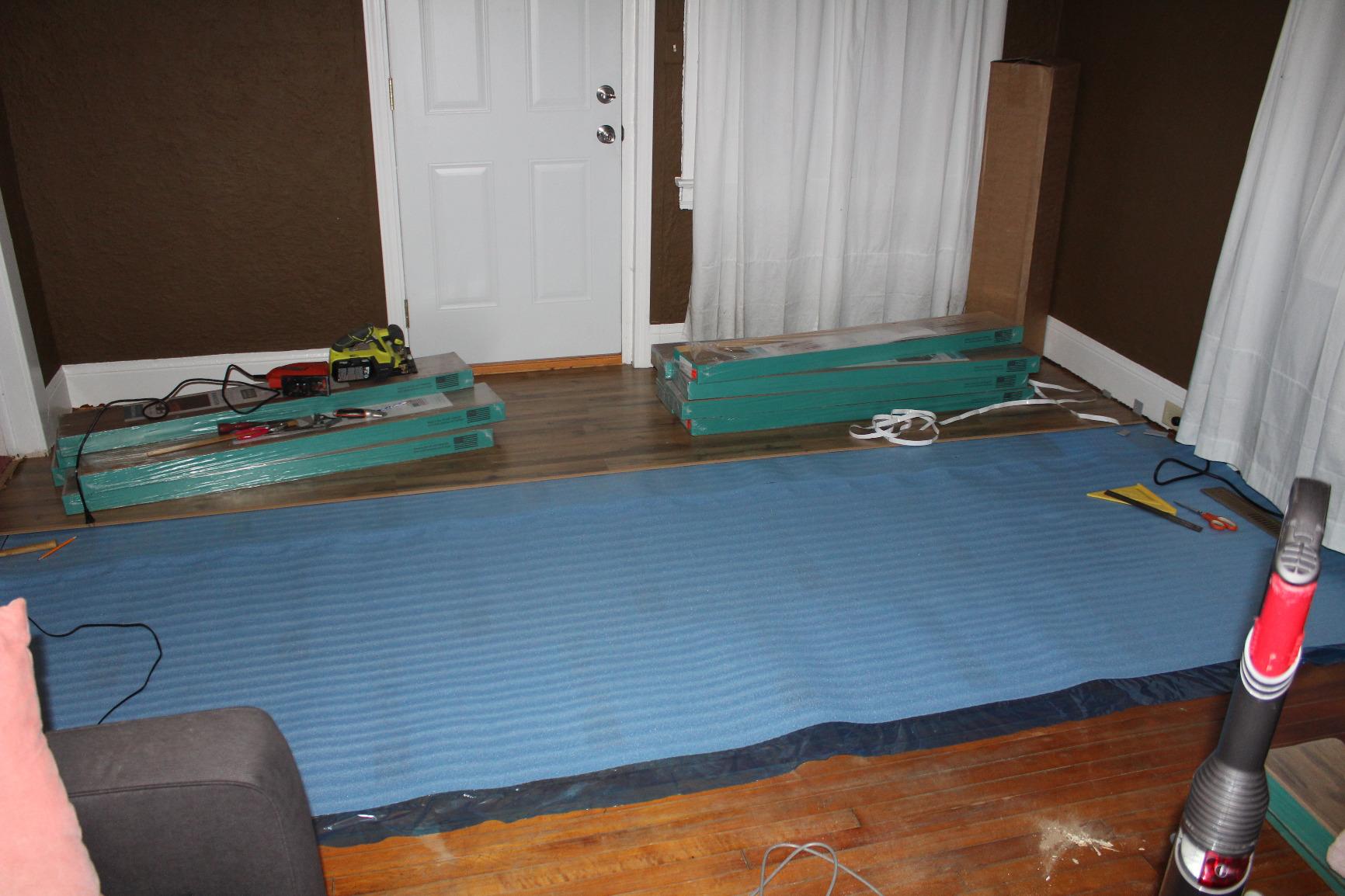 BlueStep Underlayment with Moisture Barrier for Laminate and Wood Floors, (200 sq.ft Roll) customer photo 2