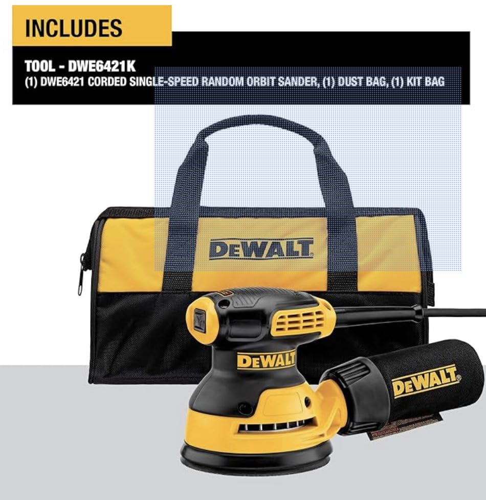 DEWALT Orbital Sander, 5 Inch Palm Sander, 12,000 OPM (DWE6421) Customer Review DEWALT Orbital Sander, 5 Inch Palm Sander, 12,000 OPM (DWE6421) - Customer Photo 2