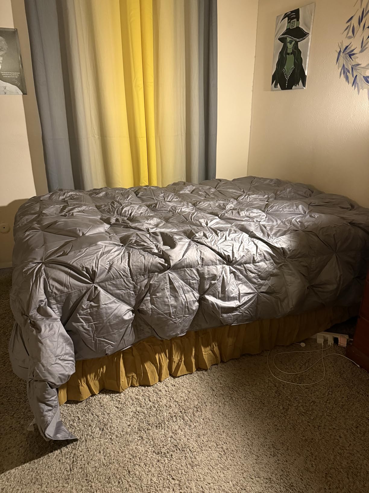 puredown Goose Down Comforter King Size, 800 Fill Power, 100% Cotton Winter Oversized Down Duvet Insert 700 Thread Count, Heavyweight Cloud Fluffy Pinch Pleat Extra Warmth - Customer Photo 1
