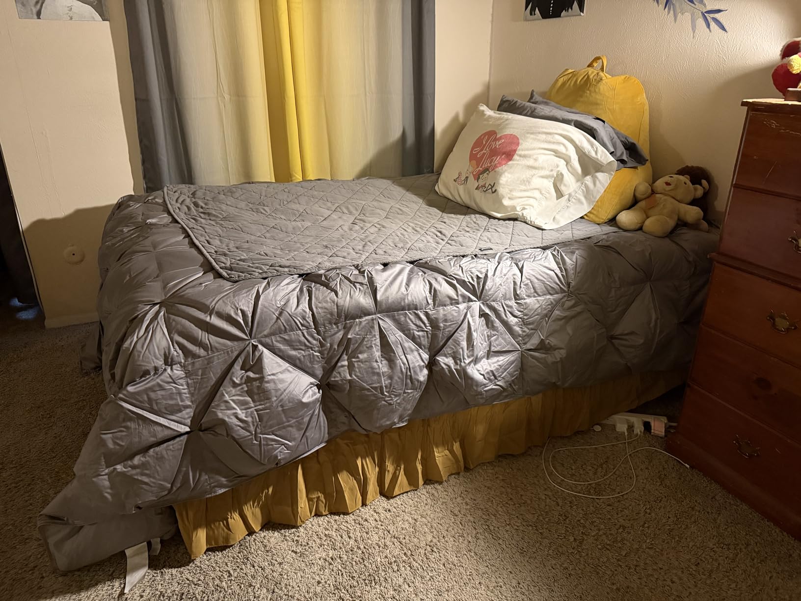 puredown Goose Down Comforter King Size, 800 Fill Power, 100% Cotton Winter Oversized Down Duvet Insert 700 Thread Count, Heavyweight Cloud Fluffy Pinch Pleat Extra Warmth - Customer Photo 2