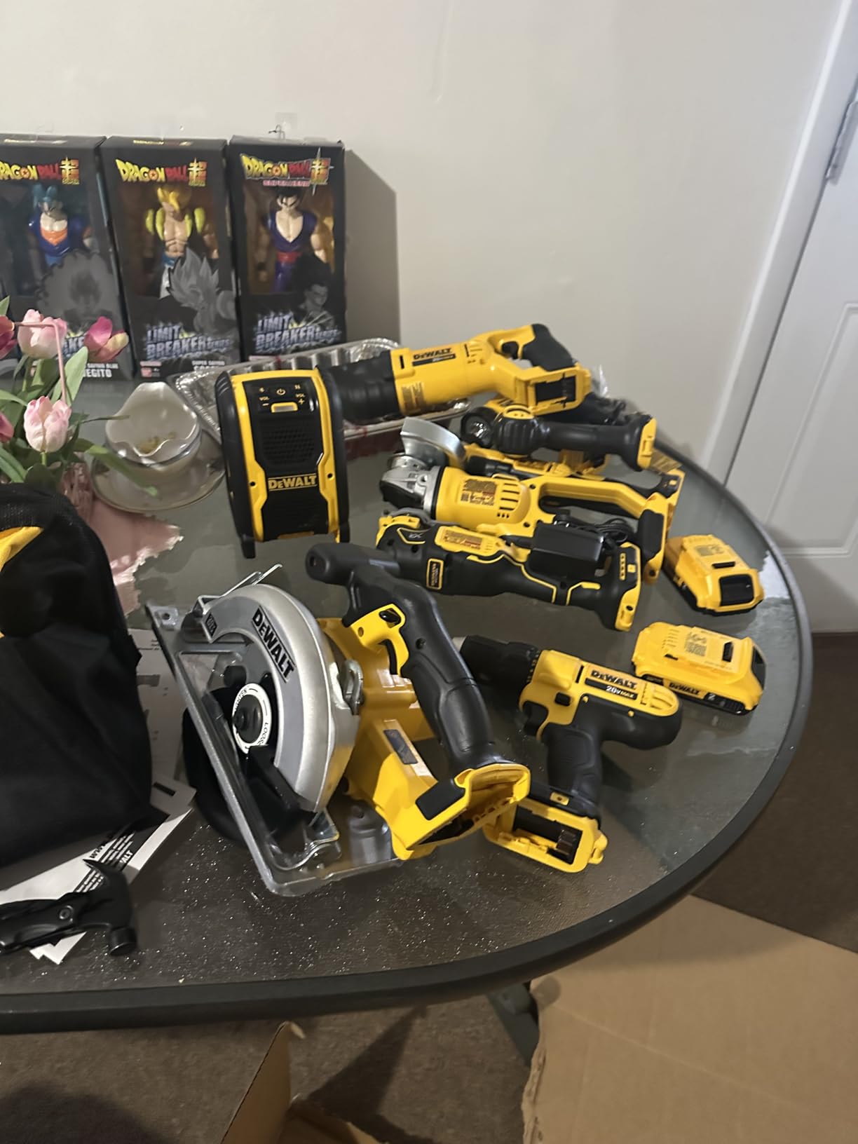 DEWALT 20V MAX Power Tools, 9 Cordless Tool Combo, Impact and Drill Driver, Oscillating Tool, Grinder,Circular and Reciprocating Saw,Right Angle Drill,Speaker,LED Light, 2 Batteries,Charger (DCK940D2) Customer Review DEWALT 20V MAX Power Tools, 9 Cordless Tool Combo, Impact and Drill Driver, Oscillating Tool, Grinder,Circular and Reciprocating Saw,Right Angle Drill,Speaker,LED Light, 2 Batteries,Charger (DCK940D2) - Customer Photo 1