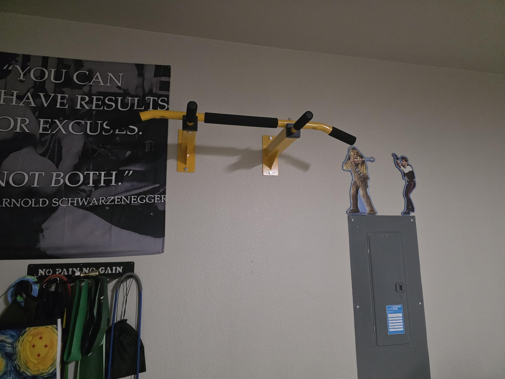 Yes4All Pull Up Bar Wall Mounted - Multifunctional Wall Mounted Pull Up Bar for Home Gym Workout Strength Training Equipment Customer Review Yes4All Pull Up Bar Wall Mounted - Multifunctional Wall Mounted Pull Up Bar for Home Gym Workout Strength Training Equipment - Customer Photo 1