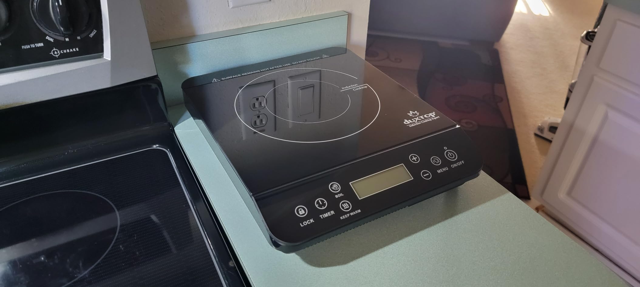 Duxtop Portable Induction Cooktop Burner, Induction Hot Plate with LCD Sensor Touch 1800 Watts, Silver 9600LS/BT-200DZ Customer Review Duxtop Portable Induction Cooktop Burner, Induction Hot Plate with LCD Sensor Touch 1800 Watts, Silver 9600LS/BT-200DZ - Customer Photo 1