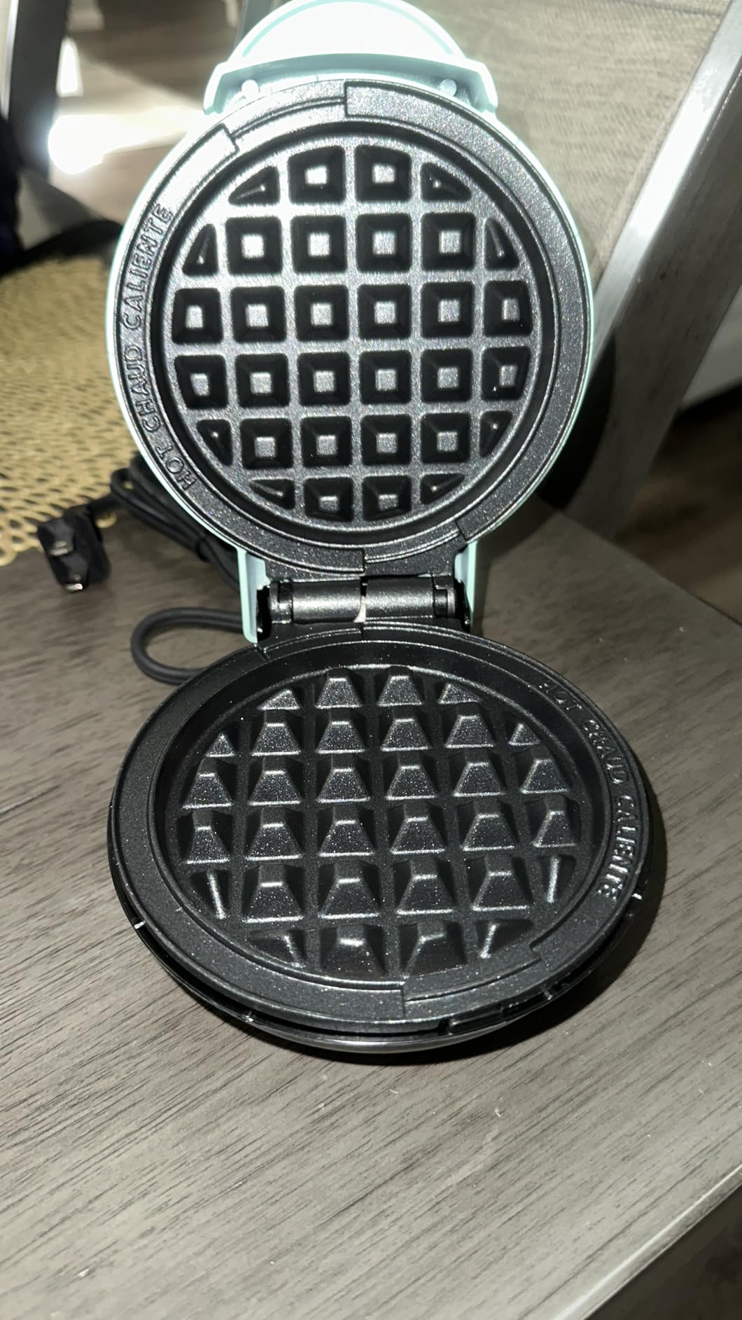 Dash Mini Waffle Maker- Compact Electric Iron for Creative Homemade Treats - Nonstick Surface - Easy-to-Clean - Perfect for Kids & Families - Aqua customer photo 2