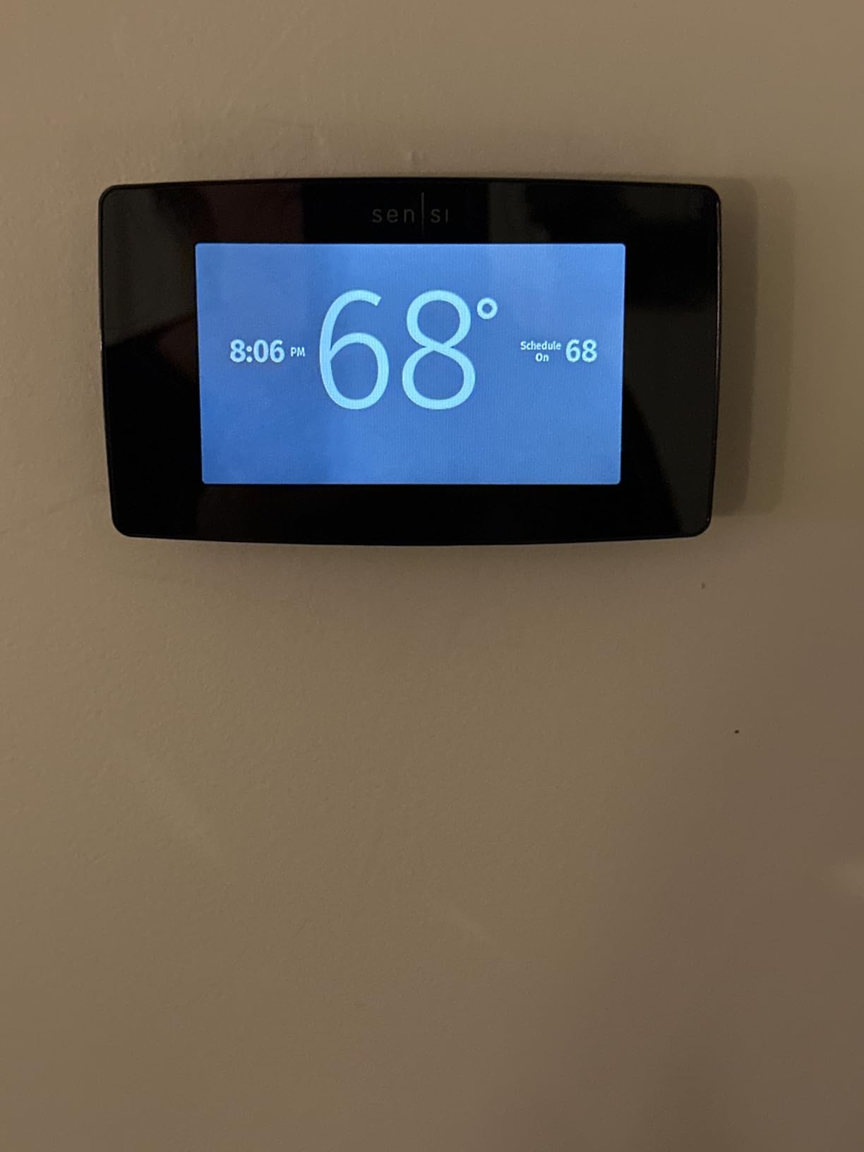 Sensi Touch Smart Thermostat by Emerson with Touchscreen Color Display, Programmable, Wi-Fi, Mobile App, Easy DIY, Data Privacy, Works with Alexa, Energy Star Certified, ST75 - Black, C-Wire Required customer photo 1