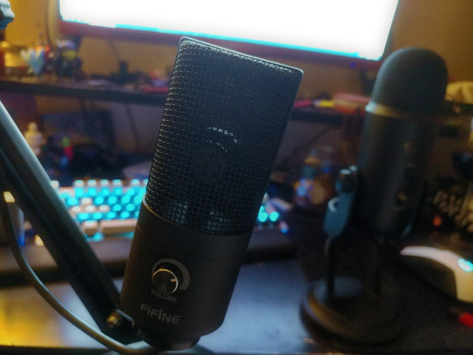 FIFINE USB Microphone, Metal Condenser Recording Microphone for MAC OS, Windows, Cardioid Laptop Mic for Recording Vocals, Voice Overs, Streaming, Meeting and YouTube Videos-K669B customer photo 2