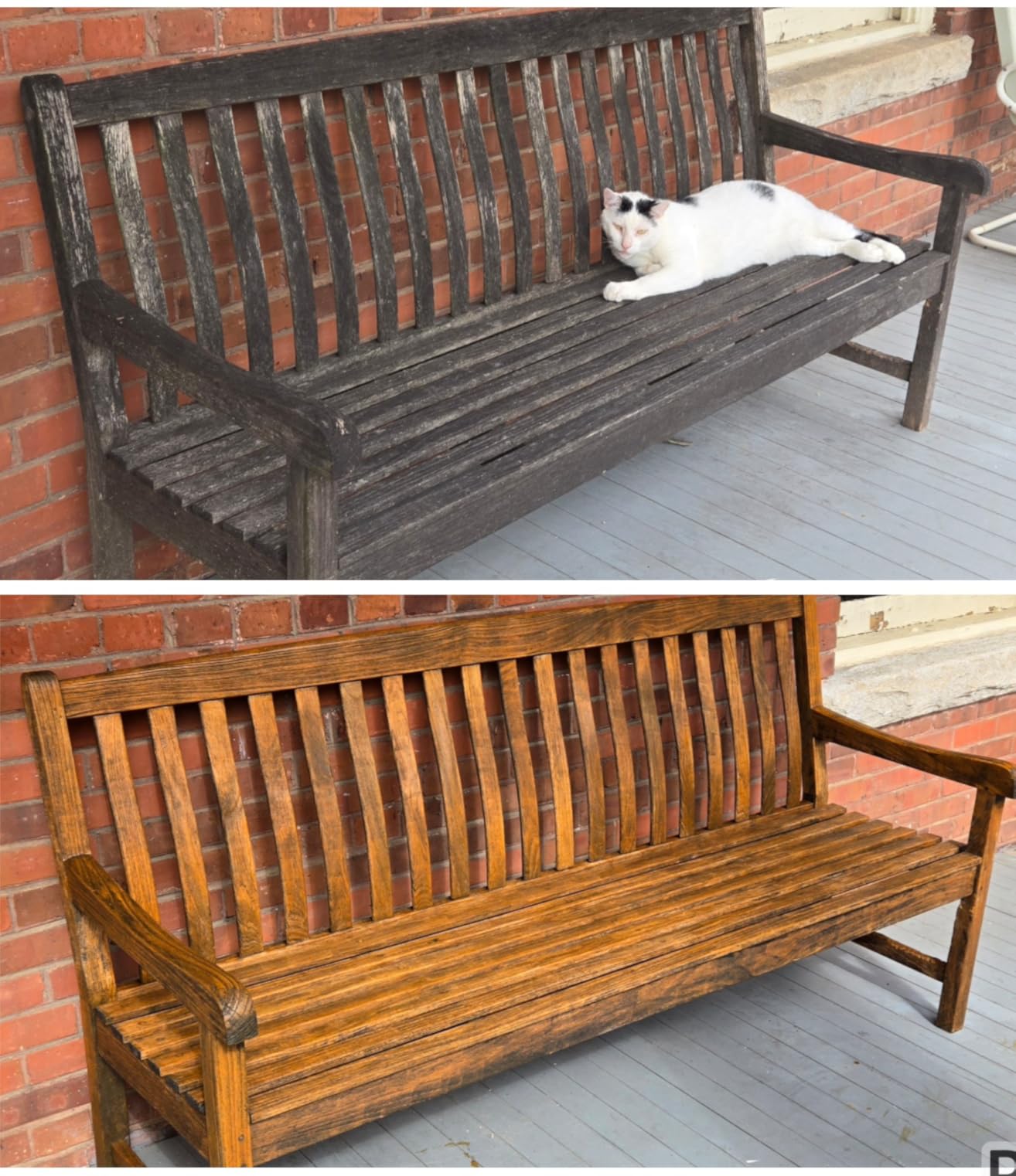 #1 Deck Premium Semi-Transparent Outdoor Wood Stain and Sealer in One - Water Based Wood Stain for Decks, Fences, & Siding - 1 Gallon (Light Walnut) Customer Review #1 Deck Premium Semi-Transparent Outdoor Wood Stain and Sealer in One - Water Based Wood Stain for Decks, Fences, & Siding - 1 Gallon (Light Walnut) - Customer Photo 2