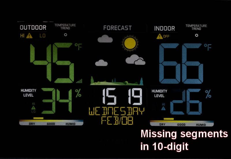 La Crosse Technology Weather Station with Customizable Alerts, Weather Forecast, Temperature, Dew Point, Humidity, Time, Heat Index, Large Display, Adjustable Brightness, Wireless, Black, C85845-INT customer photo 2