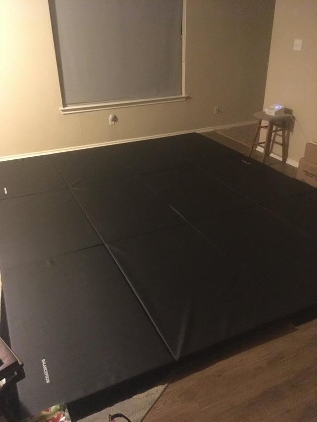BalanceFrom 10x4 Feet 4-Panel Folding Gymnastics Mat – 2-Inch Thick Pad with Vinyl Surface and Carrying Handles for Tumbling, Yoga, Pilates, Home Workouts, and Martial Arts Customer Review BalanceFrom 10x4 Feet 4-Panel Folding Gymnastics Mat – 2-Inch Thick Pad with Vinyl Surface and Carrying Handles for Tumbling, Yoga, Pilates, Home Workouts, and Martial Arts - Customer Photo 1