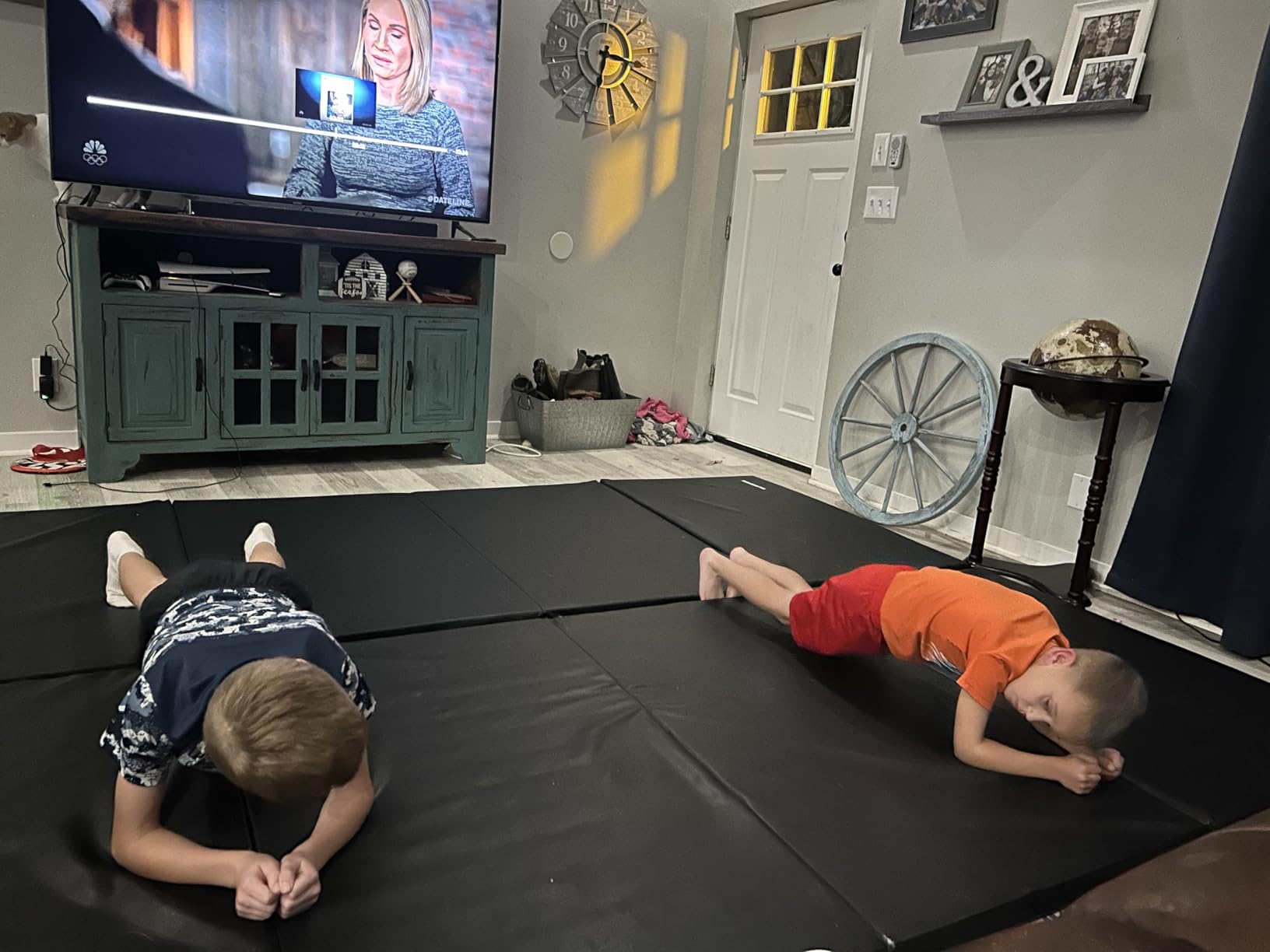 BalanceFrom 10x4 Feet 4-Panel Folding Gymnastics Mat – 2-Inch Thick Pad with Vinyl Surface and Carrying Handles for Tumbling, Yoga, Pilates, Home Workouts, and Martial Arts Customer Review BalanceFrom 10x4 Feet 4-Panel Folding Gymnastics Mat – 2-Inch Thick Pad with Vinyl Surface and Carrying Handles for Tumbling, Yoga, Pilates, Home Workouts, and Martial Arts - Customer Photo 5