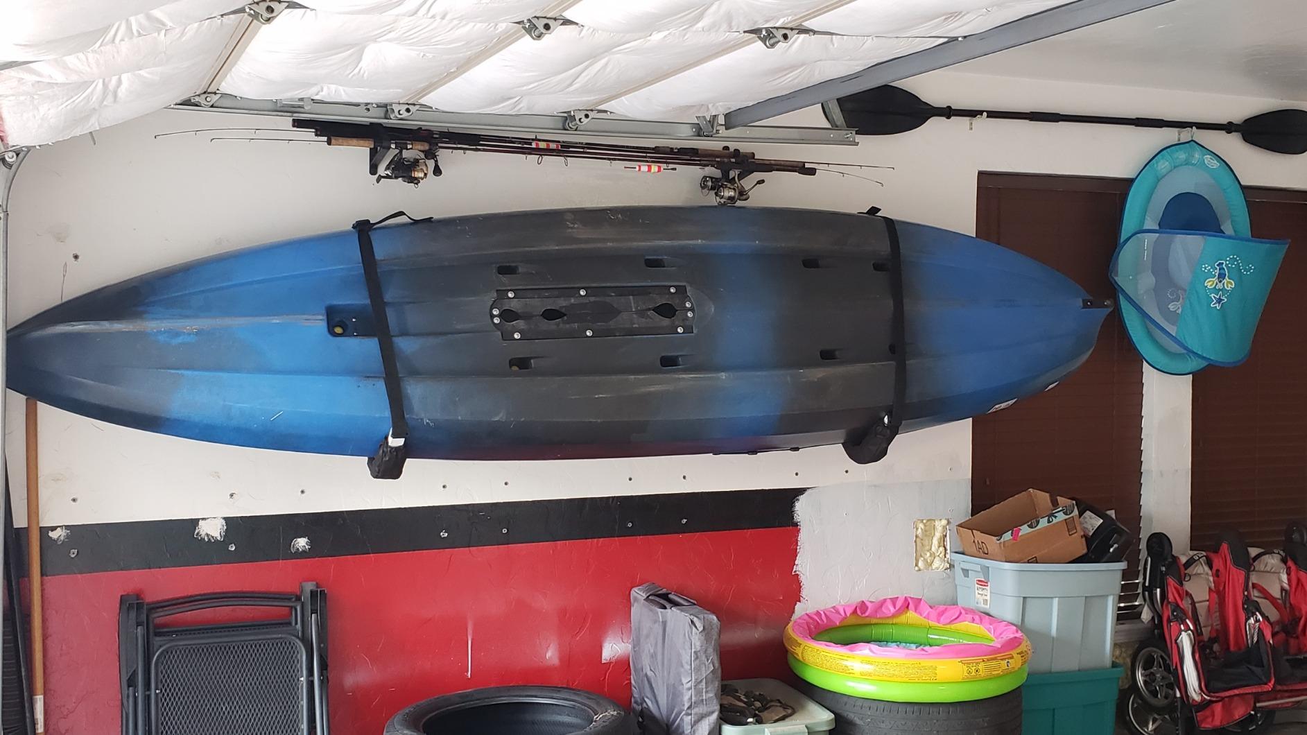 Kayak Wall Mount Storage Rack, Heavy Duty Steel, 125LB Capacity | Powder-Coated Steel Wall Racks for Indoor/Outdoor Storage of Kayaks and SUP Paddleboards customer photo 2