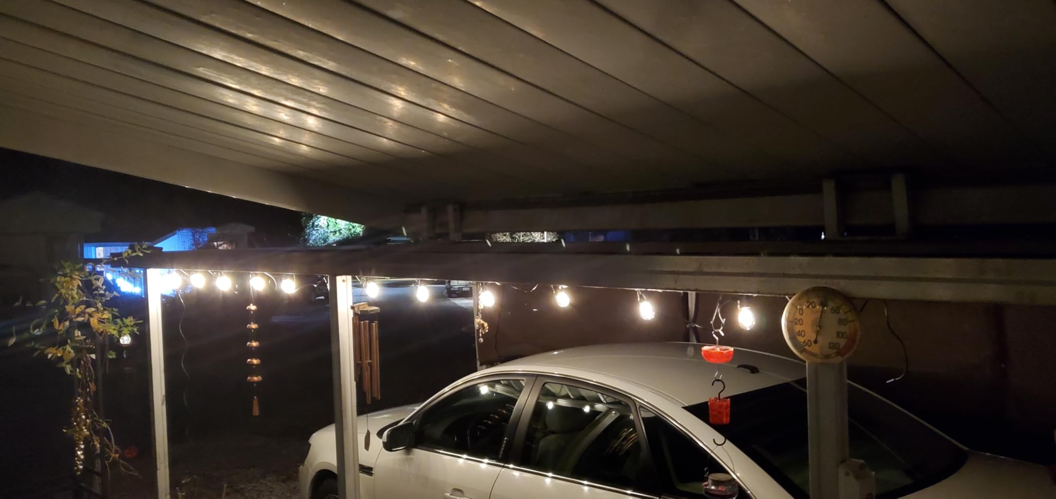 Brightech Ambience Pro Solar Powered Outdoor String Lights -27 ft Commercial Grade Waterproof Edison Patio Lights, Shatterproof LED String Lights for Outside, Porch - 12 Bulbs, 1W Soft White customer photo 1