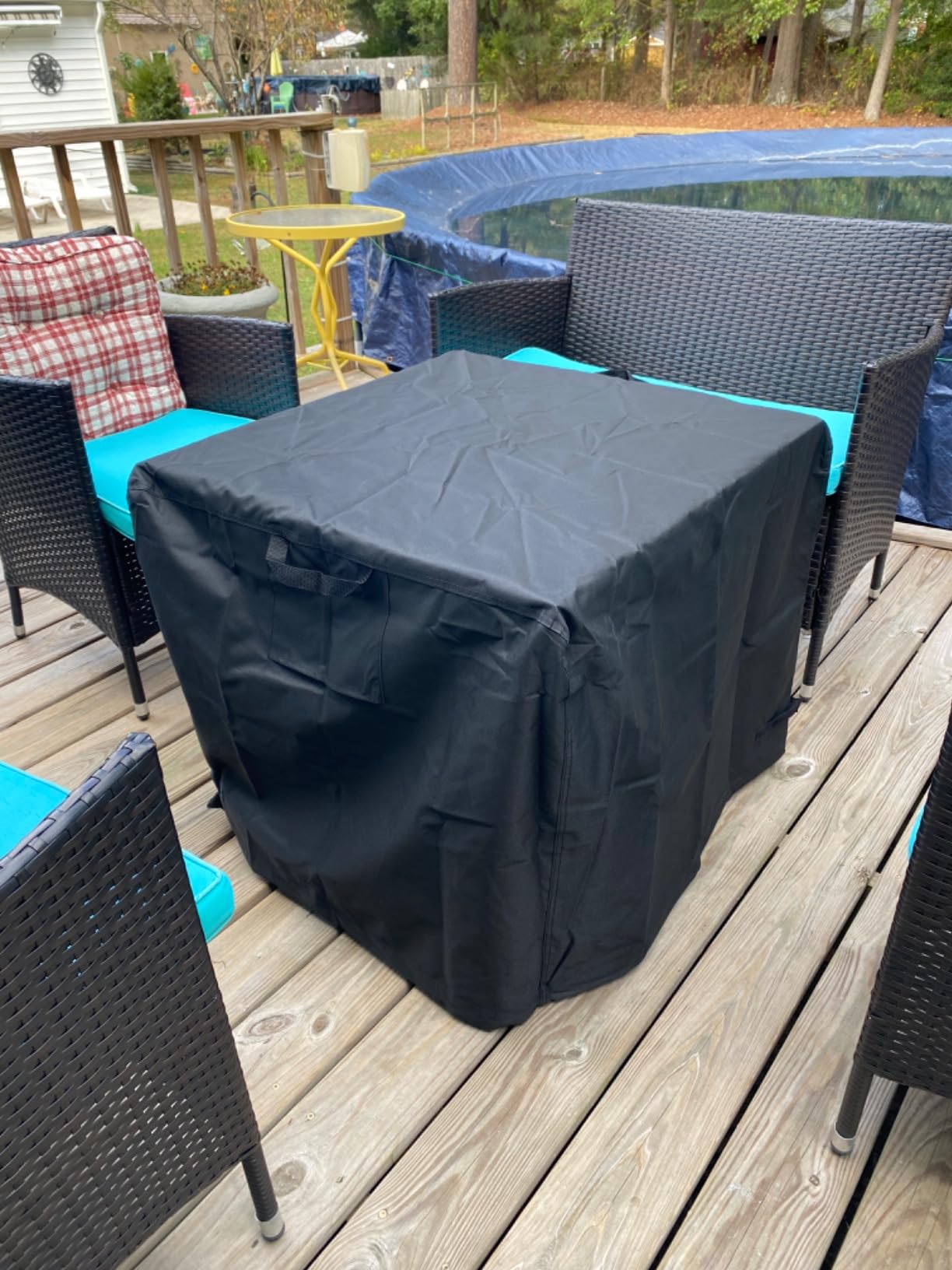 LEGACY HEATING 28in Gas Fire Pit Table, Outdoor Firepit, Black customer photo 2