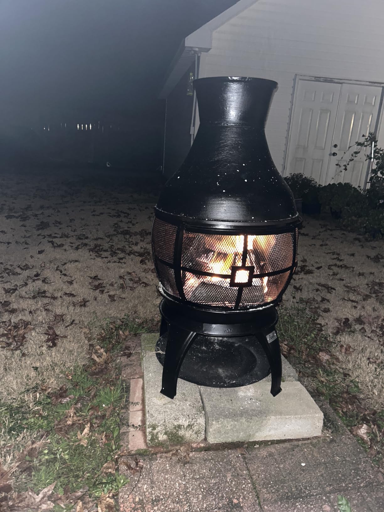 BALI OUTDOORS Chiminea Outdoor Fireplace, Outdoor Wood Burning Fire Pits for Backyard, Garden, Camping, Brown-Black | Wood Burning Fire Pit, Metal Patio Heater for Backyard, Garden, Camping for Outside Heating, Brown-Black customer photo 1
