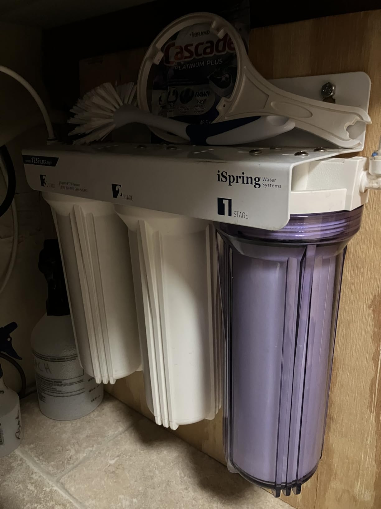 iSpring US31 Under Sink Water System, NSF Certified 3-Stage Water Filters, Reduces PFAS, Chloramine, Chlorine and More, Tankless Water Filter System with Faucet - Customer Photo 2