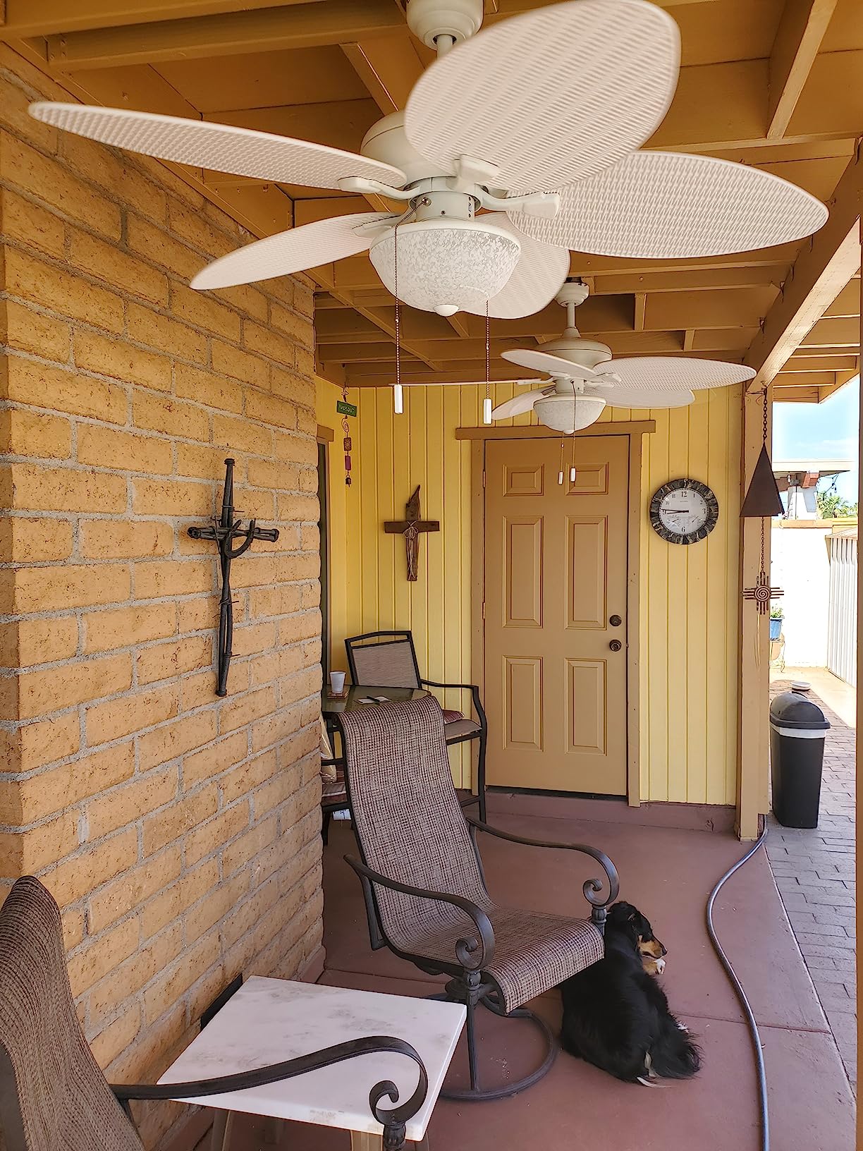 Honeywell Ceiling Fans Inland Breeze, 52 Inch Tropical Indoor Outdoor Ceiling Fan with Light, Pull Chain, Three Mount Options, Weather Resistant Blades - 50511-01 (White) - Customer Photo 2