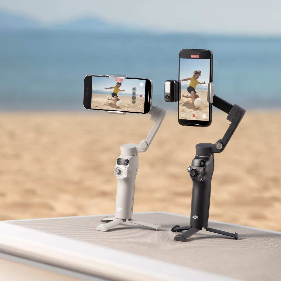 DJI Osmo Mobile 7P Gimbal Stabilizer for iPhone, Android, Native Tracking, Lighting, 3-Axis Phone Gimbal, Quick Launch, One-Tap Edit, Built-in Extension Rod & Tripod, 10hrs Use, Phone Charging - Customer Photo 5