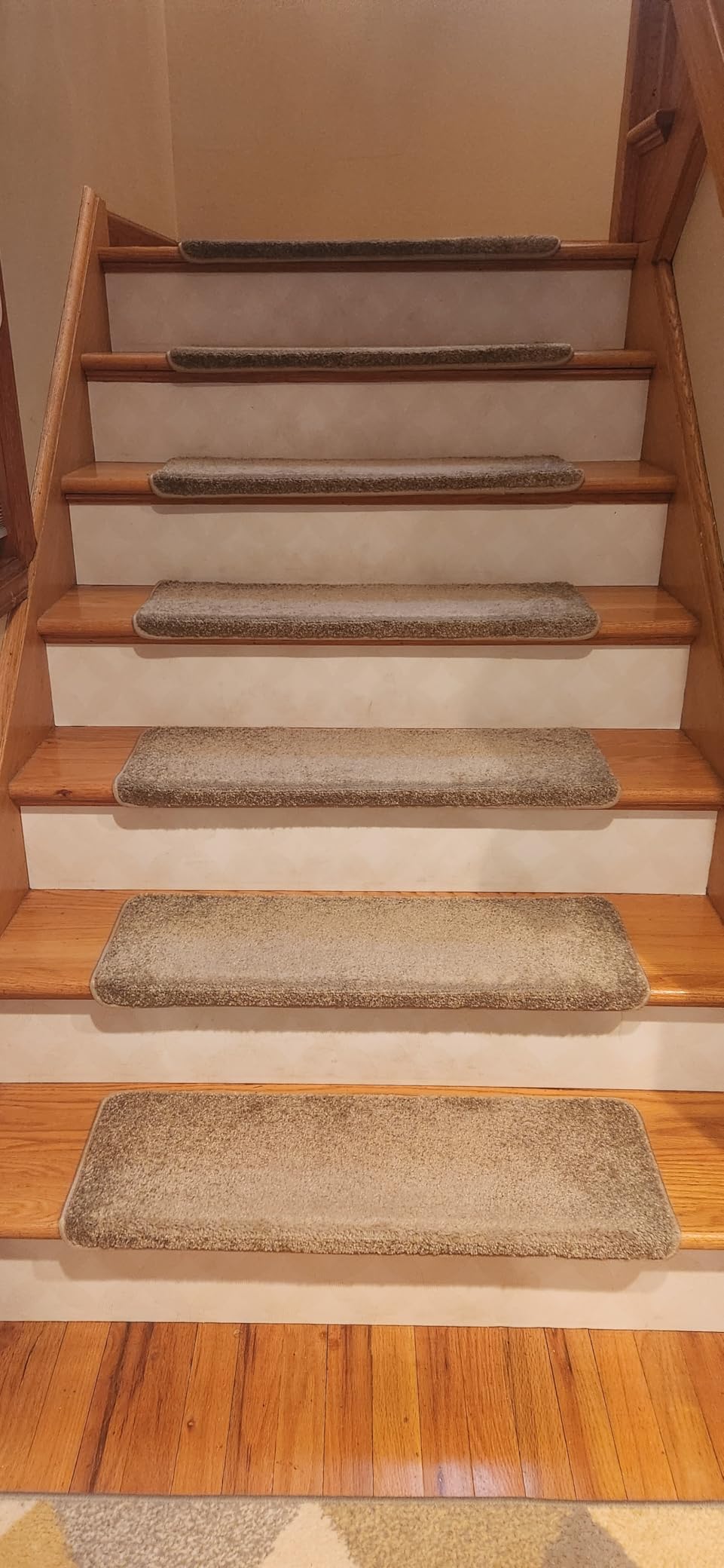 PURE ERA Bullnose Carpet Stair Treads Set Tape Free Non-Slip Indoor Stair Protectors Pet Friendly Rugs Covers Soft Skid Resistant Washable Reusable 9.5 PURE ERA Bullnose Carpet Stair Treads Set Tape Free Non-Slip Indoor Stair Protectors Pet Friendly Rugs Covers Soft Skid Resistant Washable Reusable 9.5