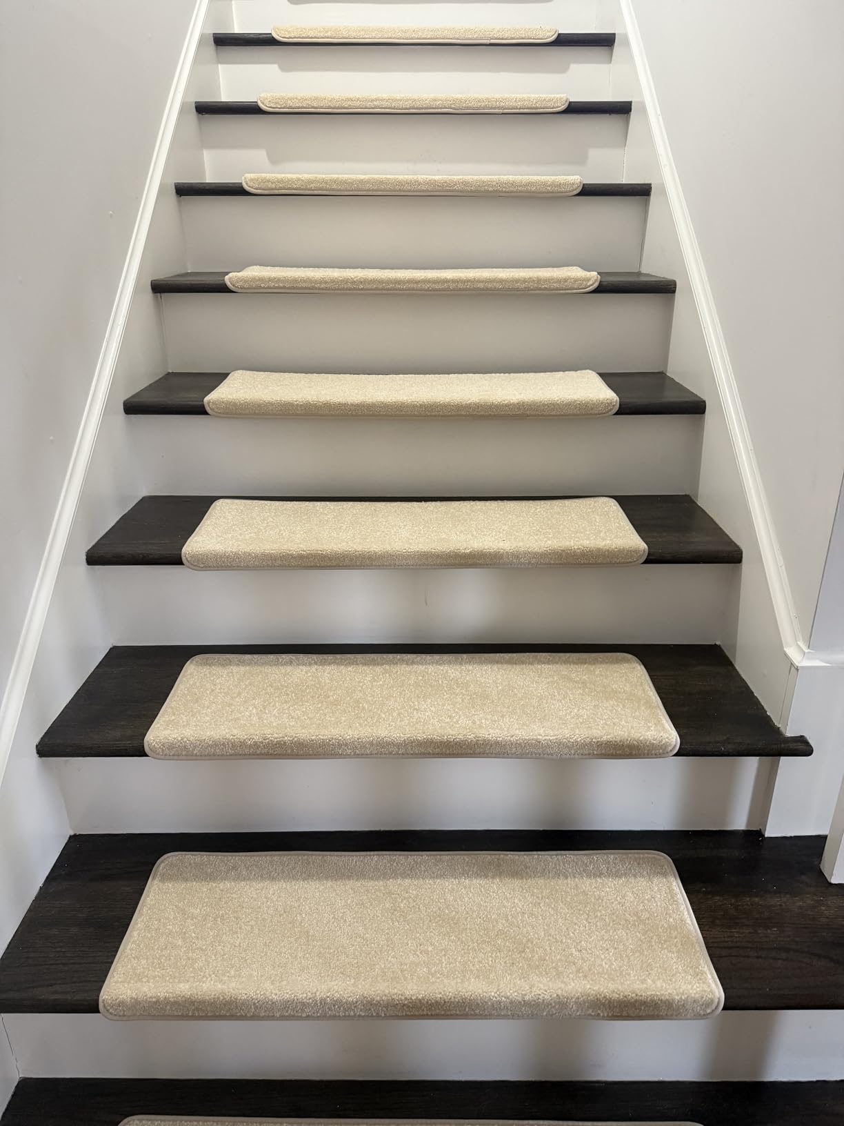 PURE ERA Bullnose Carpet Stair Treads Set Tape Free Non-Slip Indoor Stair Protectors Pet Friendly Rugs Covers Soft Skid Resistant Washable Reusable 9.5 PURE ERA Bullnose Carpet Stair Treads Set Tape Free Non-Slip Indoor Stair Protectors Pet Friendly Rugs Covers Soft Skid Resistant Washable Reusable 9.5