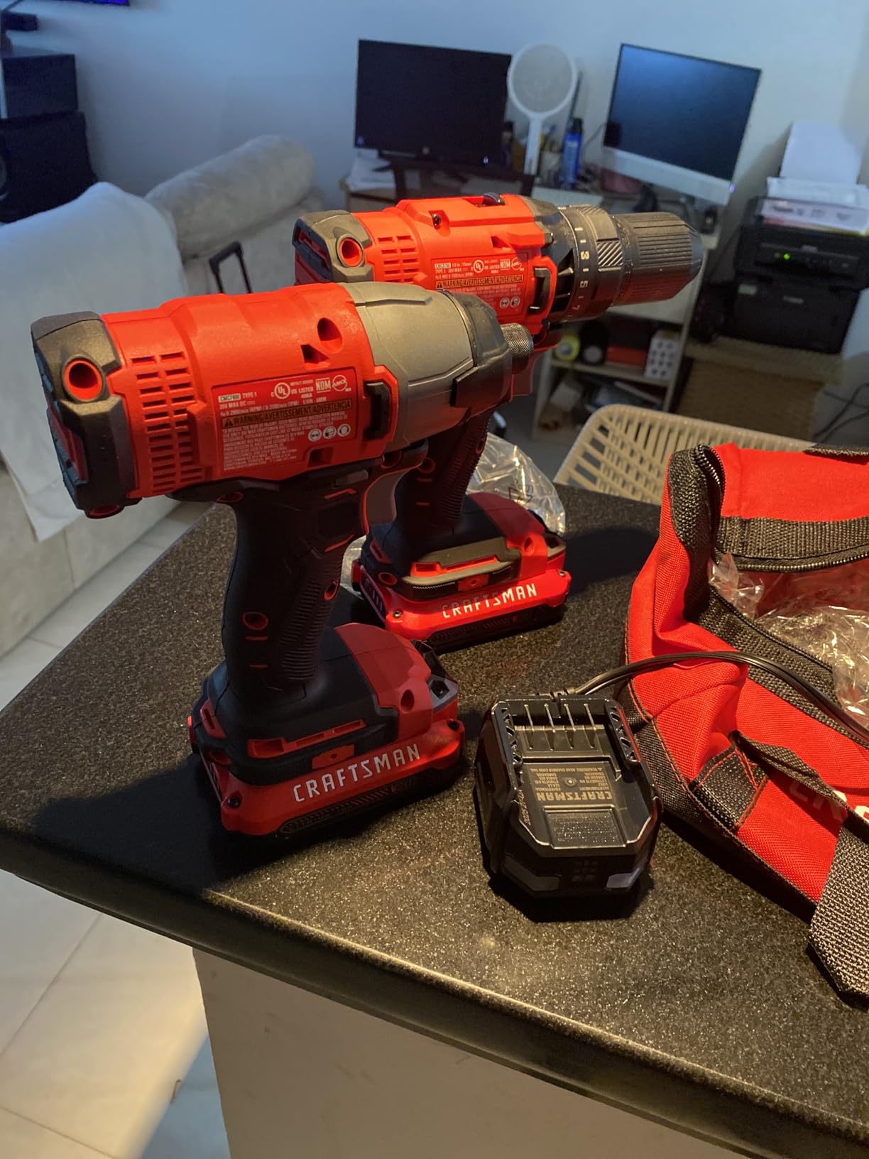 CRAFTSMAN V20 MAX Cordless Drill Driver and Impact Driver Set, Power Tool Set with 2 Batteries and Charger (CMCK200C2) customer photo 1